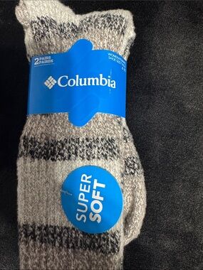 Columbia Gray and Black Patterned Super Soft Men's Socks